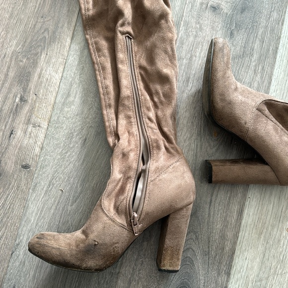 Suede Over the Knee Boots - Picture 4 of 7